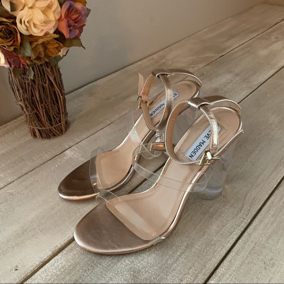 Steve Madden Shoes - Steve Madden Strappy Clear Lucite Cinderella Heels